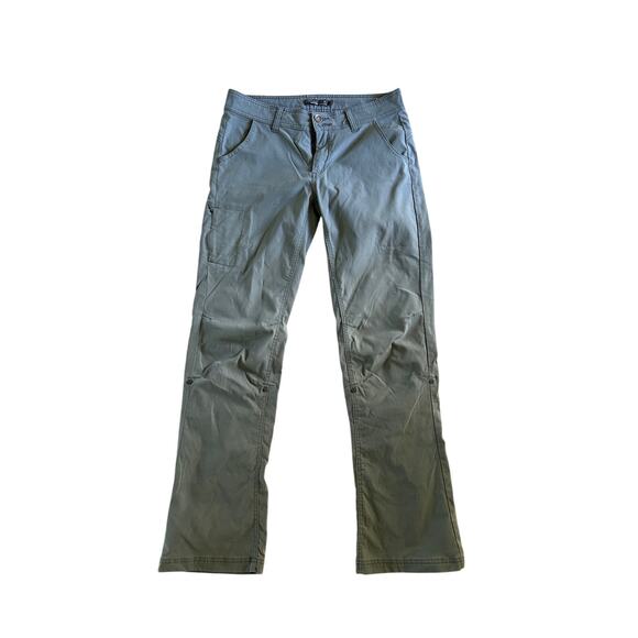 PrAna Women’s Halle Hiking Pants SZ8 Straight Leg Convertible Snap Up Grey - Picture 3 of 8